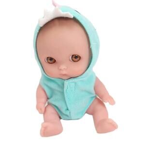 Adorable Lil Cutsies VINYL BABY DOLL Brown Expressive Eyes Dinosaur Costume
